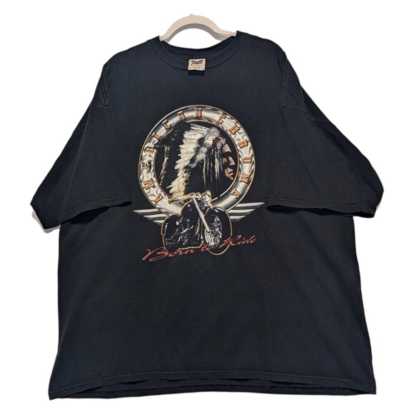 90s American Chrome Motorcycle t shirt - Picture 1 of 6